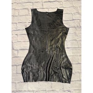 Latex sheath dress size medium black excellent condition
